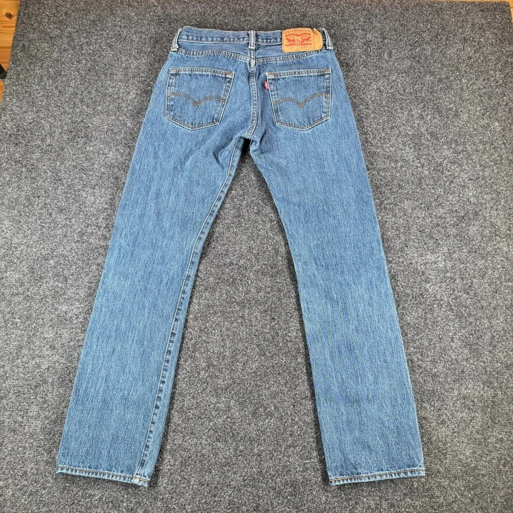 Levis 501 Mens Original Fit Straight Leg Button Fly Blue Jeans W29 L32